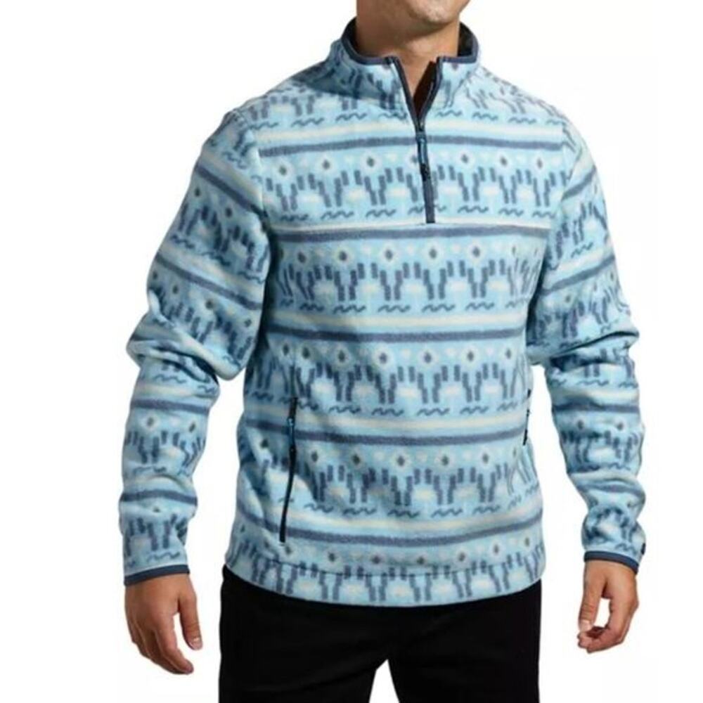 NWT Chubbies The Sand Of Time Pullover Quarter Zip Sweatshirt Size Medium